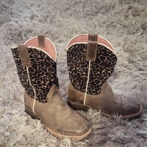 Roper Leopard Print and Brown Boots